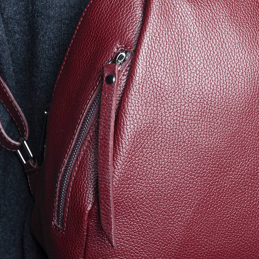 Laura Di Maggio ZIP – zainetto in pelle dollaro rubino Nuovo