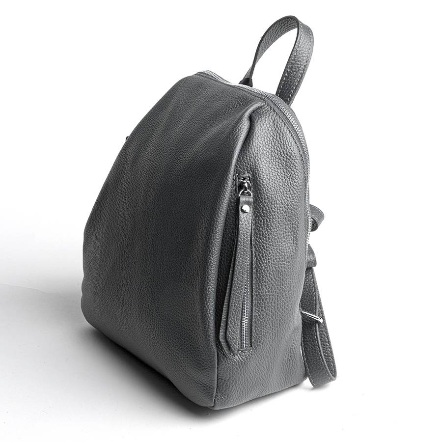 Laura Di Maggio ZIP – zainetto in pelle dollaro grigio Pezzi Unici