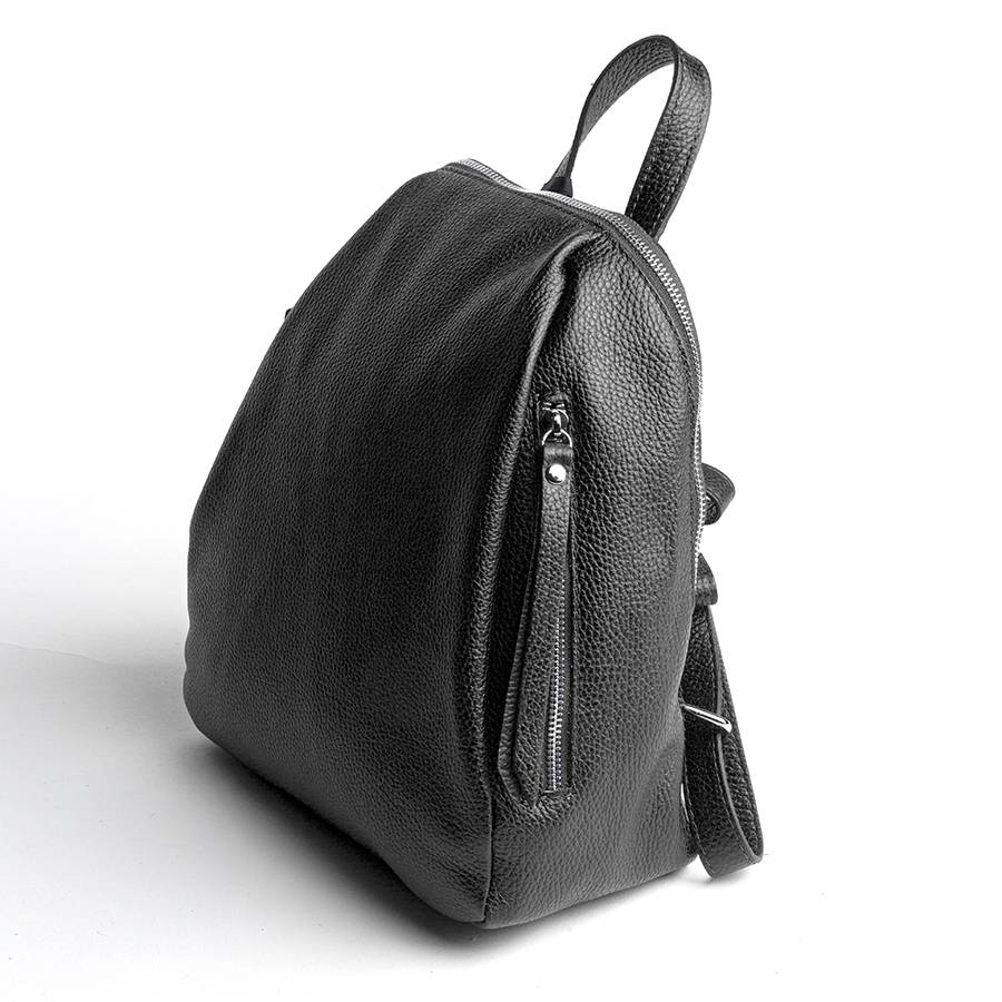 Laura Di Maggio ZIP – zainetto in pelle dollaro nero Consegna Veloce