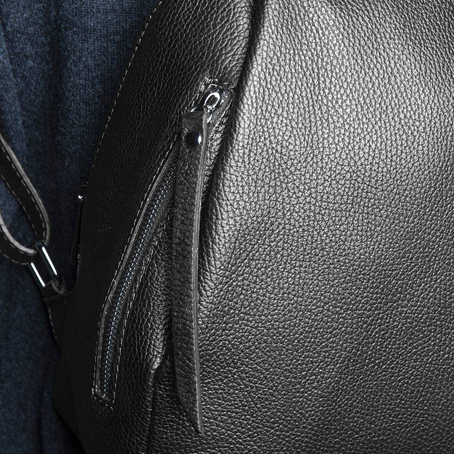 Laura Di Maggio ZIP – zainetto in pelle dollaro nero Consegna Veloce