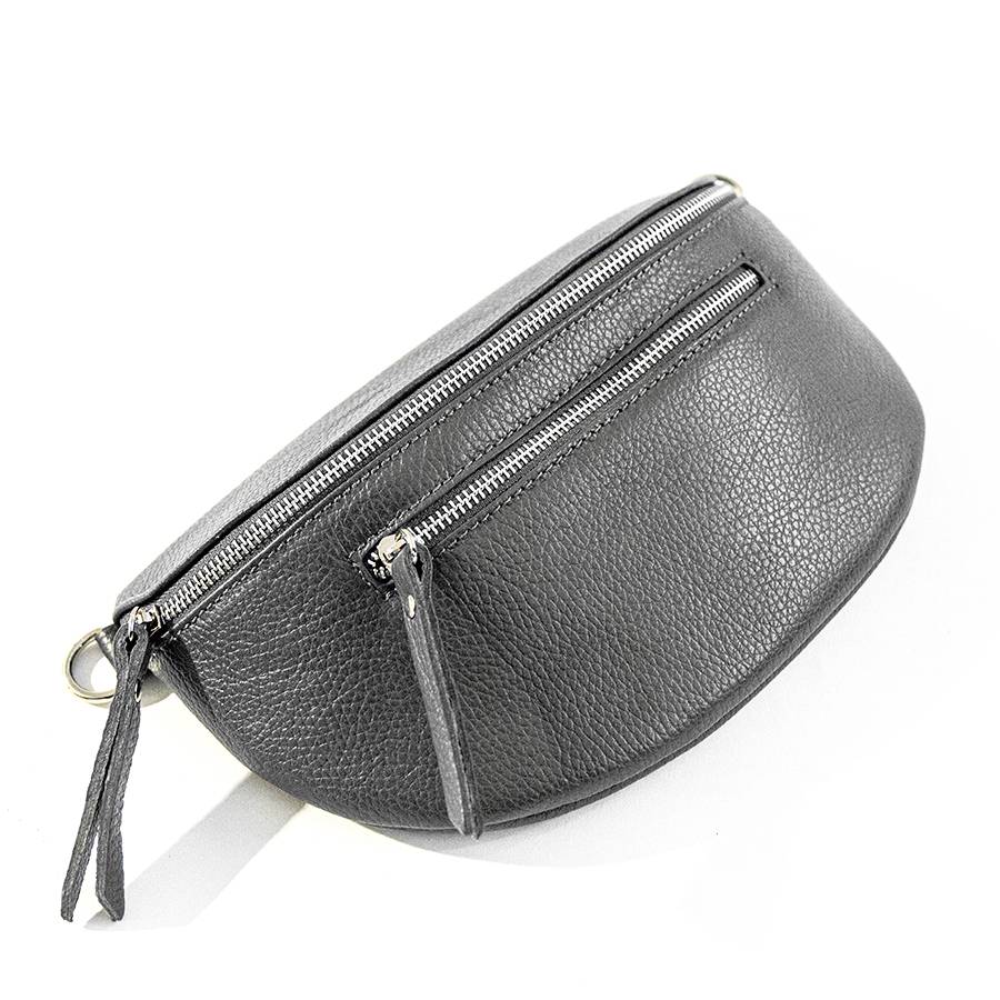 Laura Di Maggio MARSUPIO in pelle dollaro grigio Promozione Limitata
