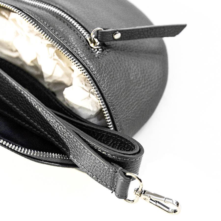Laura Di Maggio MARSUPIO in pelle dollaro grigio Promozione Limitata