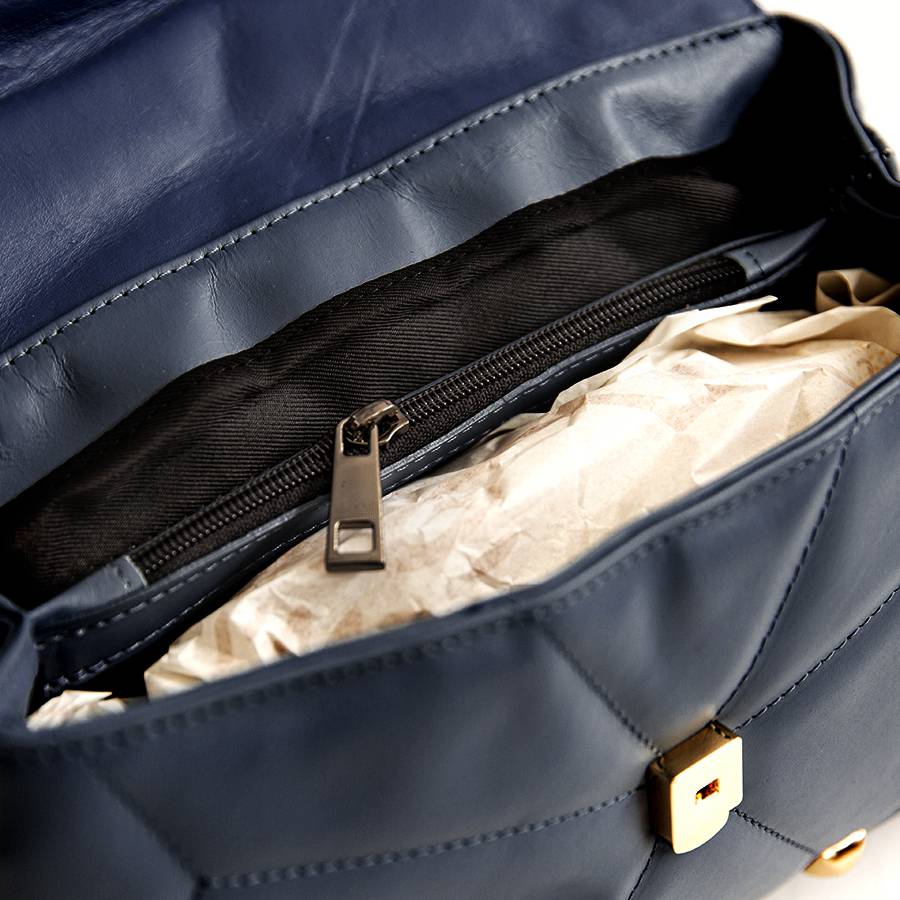 Laura Di Maggio MUSA – borsa in pelle nappa trapuntata con borchie notte Online