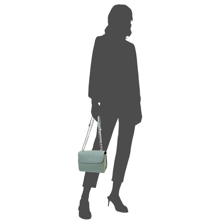 Laura Di Maggio TITTI – Postina a spalla in pelle dollaro menta Vendite Flash