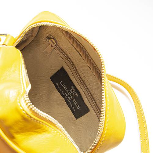 Laura Di Maggio COCCA – Borsa da Sera in Pelle Soft Trapuntato – Senape In Saldo