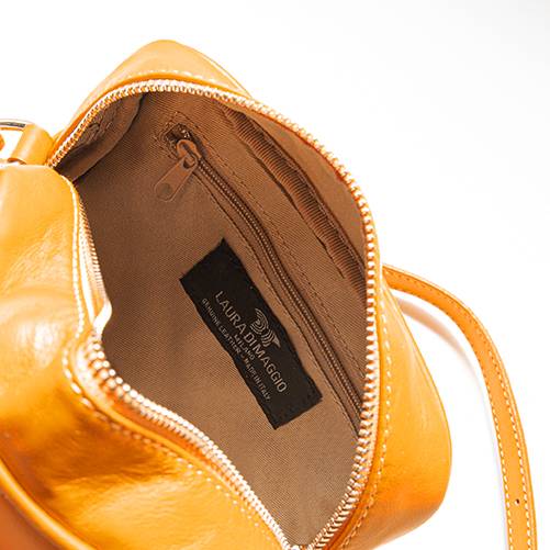 Laura Di Maggio COCCA – Borsa da Sera in Pelle Soft Trapuntato – Arancione Nuova