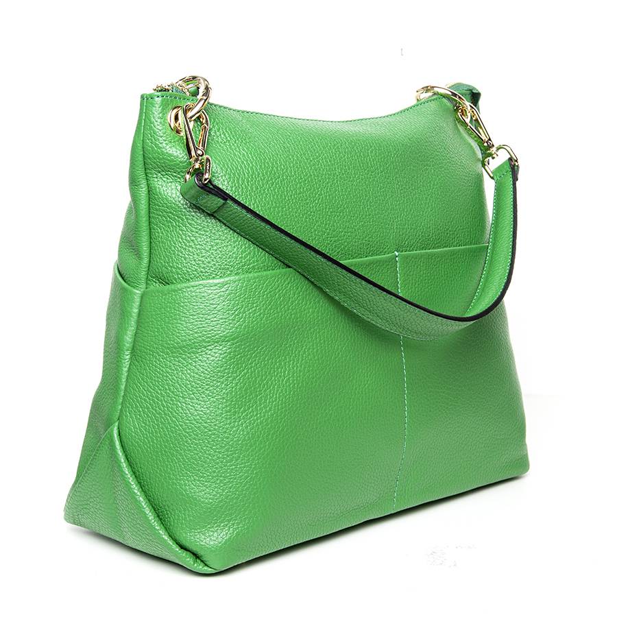 Laura Di Maggio NINA – borsa a spalla in pelle dollaro verde Moda