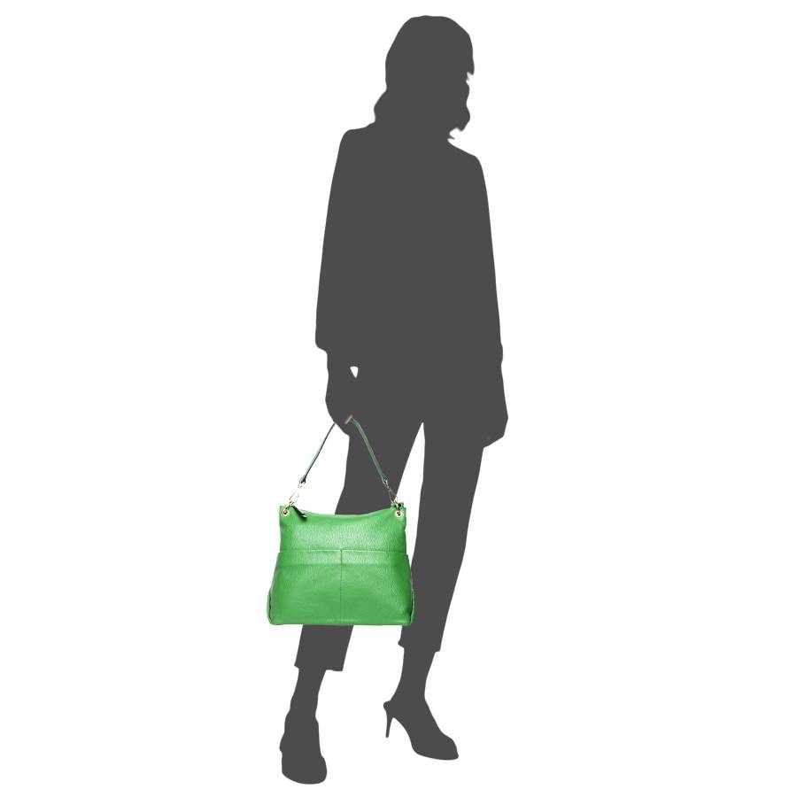 Laura Di Maggio NINA – borsa a spalla in pelle dollaro verde Moda