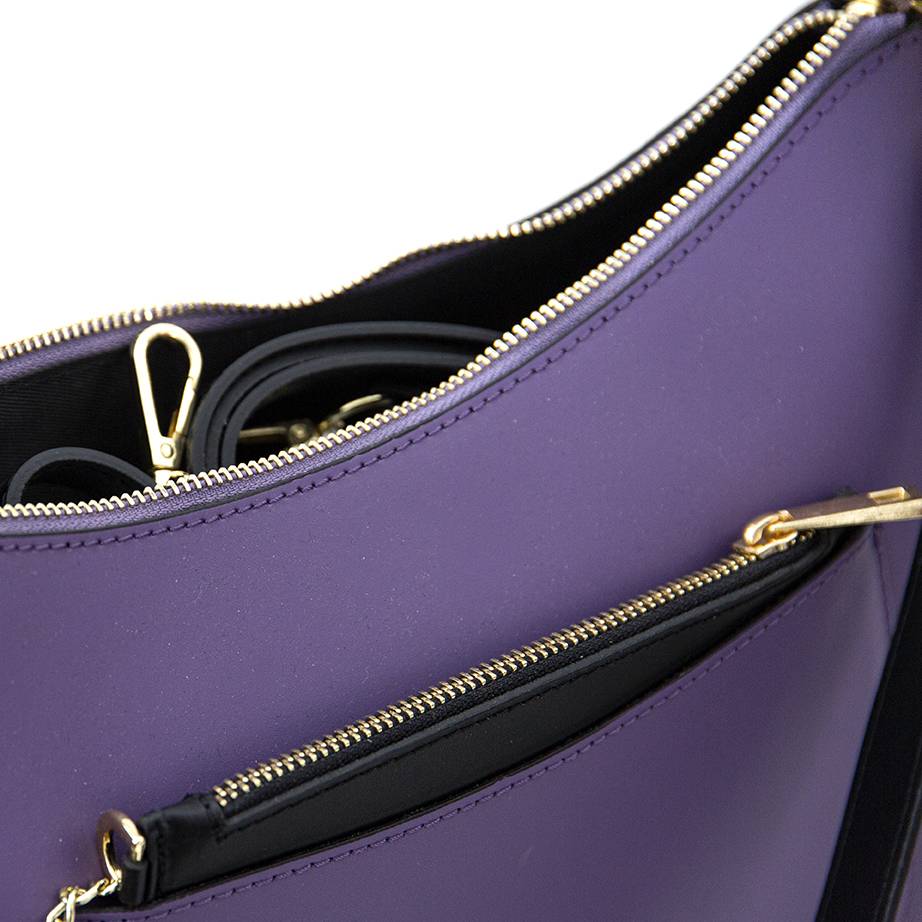 Laura Di Maggio LENA – Borsa a spalla in pelle elegant viola 2025