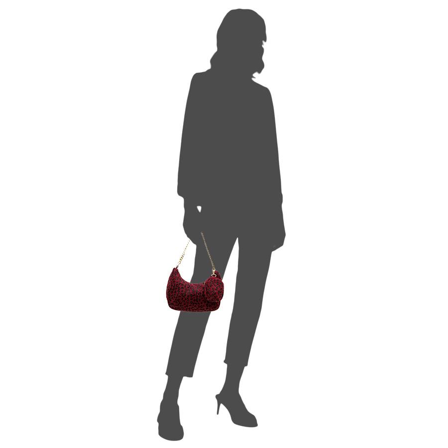 Laura Di Maggio AVANA – bag in camoscio con stampa animalier rossa In Linea