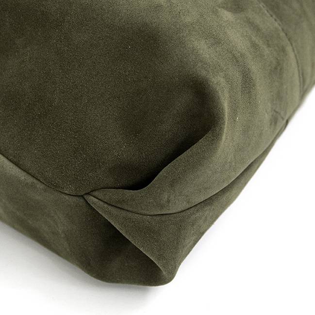 Laura Di Maggio LE SAC – sacca in pelle camoscio verde militare Consegna Veloce