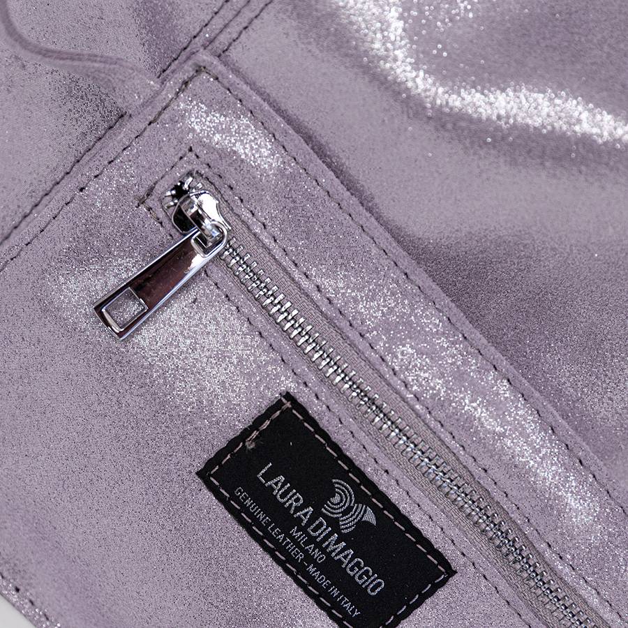 Laura Di Maggio GLIETTER – sacca in pelle glitter lilla Fino Al -60%
