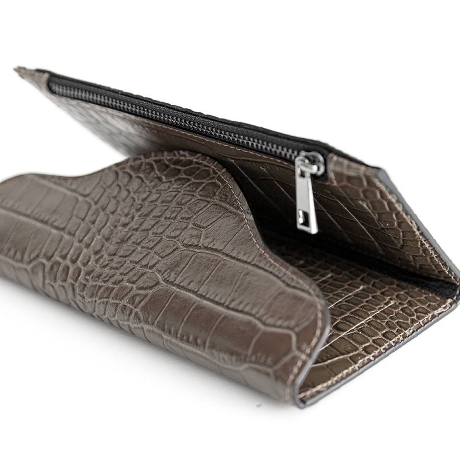 Laura Di Maggio KOBRA – portafoglio in pelle stampa cocco taupe Sconto