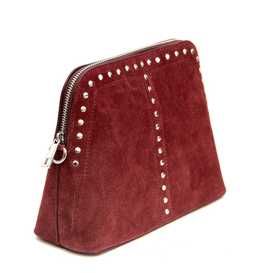 Laura Di Maggio DOROTEA – Borsa in Pelle da Sera – Camoscio Bordeaux Vendite Flash