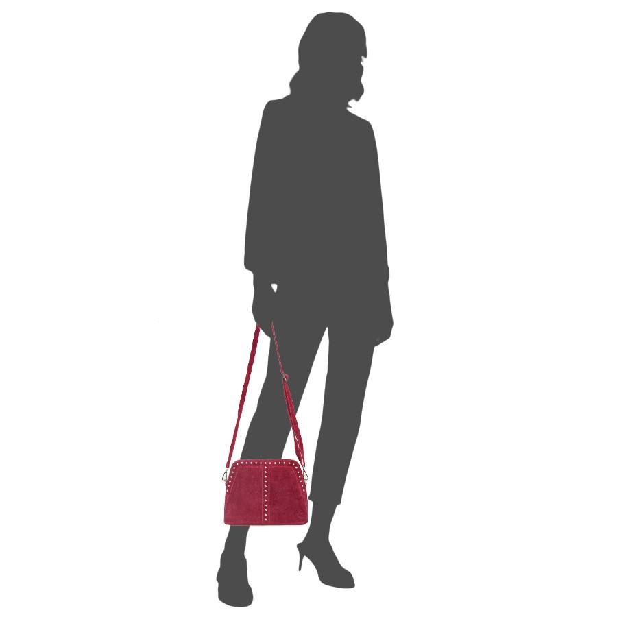 Laura Di Maggio DOROTEA – Borsa in Pelle da Sera – Camoscio Bordeaux Vendite Flash