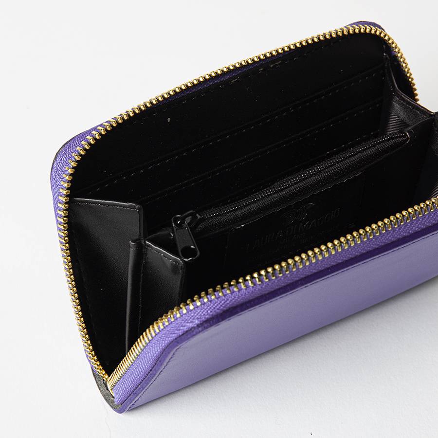 Laura Di Maggio ELEGANT MINI – portafoglio in pelle elegant viola Italy