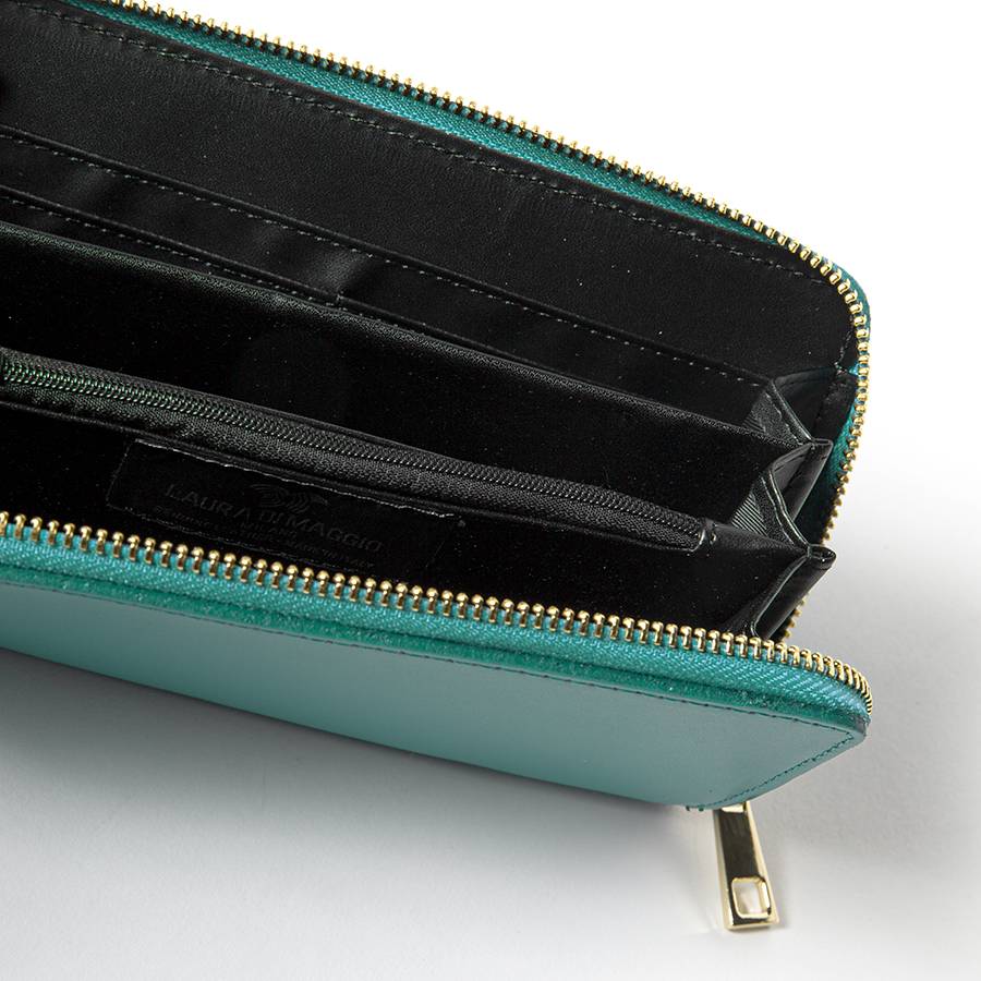 Laura Di Maggio ELEGANT – portafoglio in pelle elegant turchese Promozione
