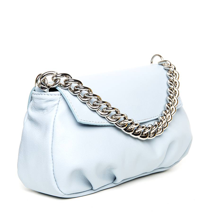 Laura Di Maggio BONBON – Borsa da sera in pelle soft azzurra Sconto