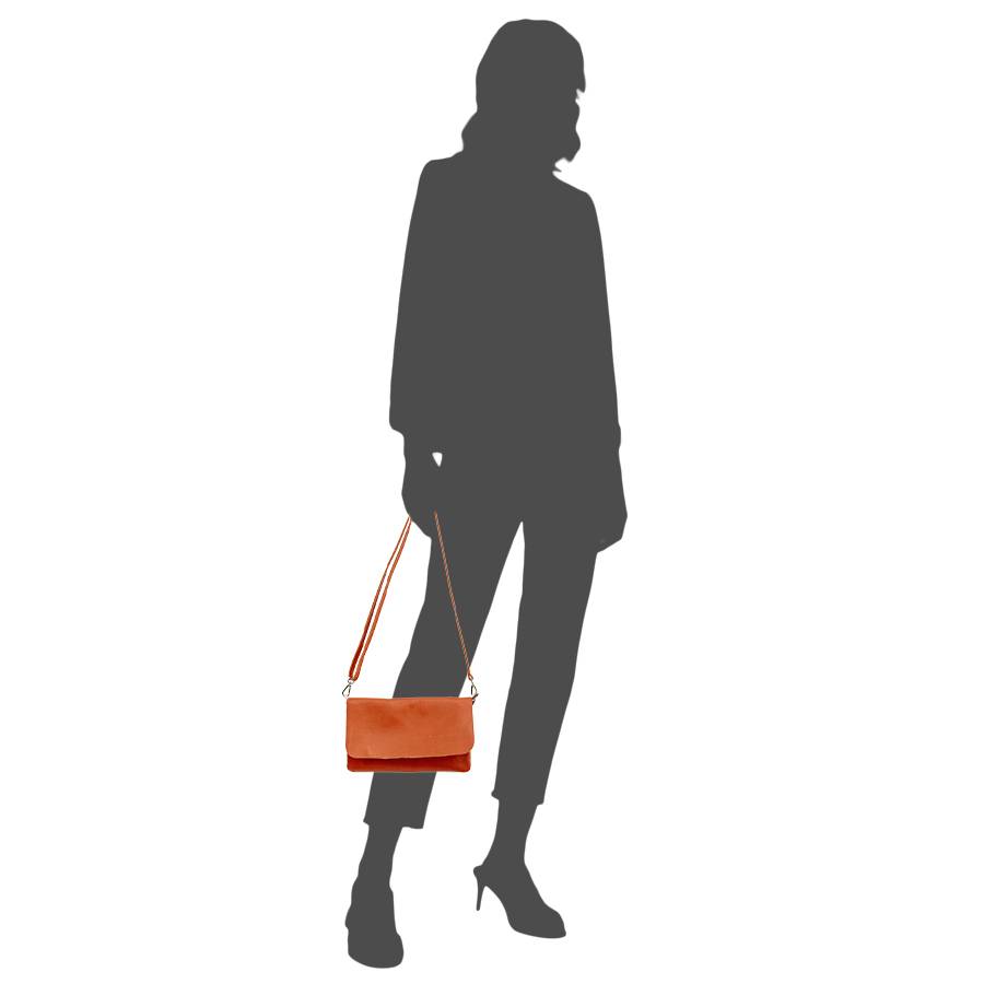 Laura Di Maggio CLAIRE – pochette sottile arancio in pelle dollaro Negozio