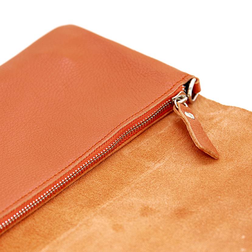 Laura Di Maggio CLAIRE – pochette sottile arancio in pelle dollaro Negozio
