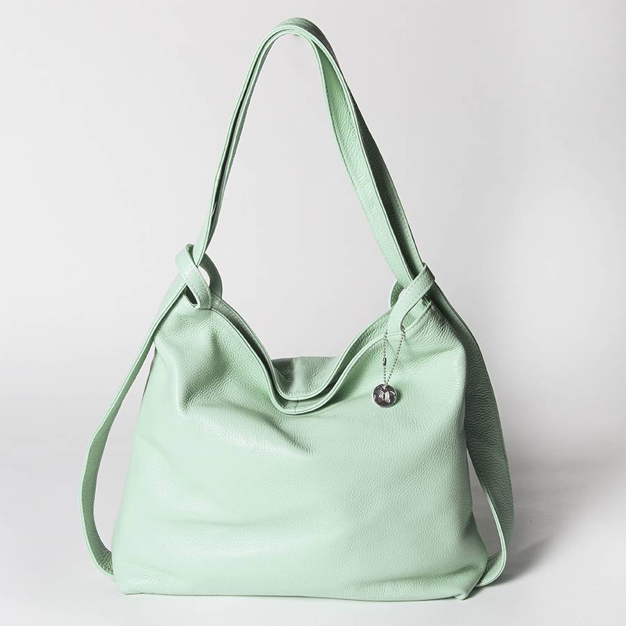 Laura Di Maggio VENICE – Zaino/borsa in pelle dollaro menta Italia