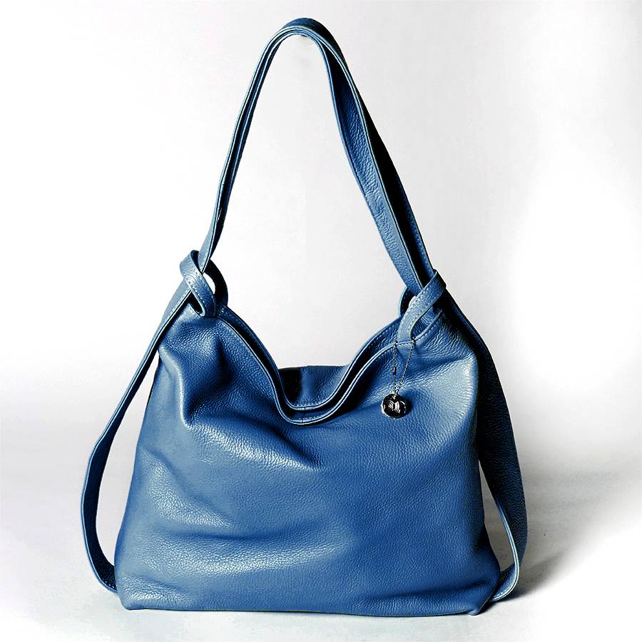 Laura Di Maggio VENICE – Zaino/borsa in pelle dollaro blu jeans 2025