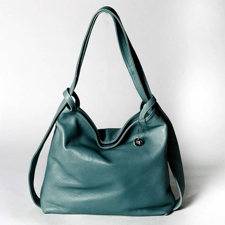 Laura Di Maggio VENICE – Zaino/borsa in pelle dollaro petrolio Qualità