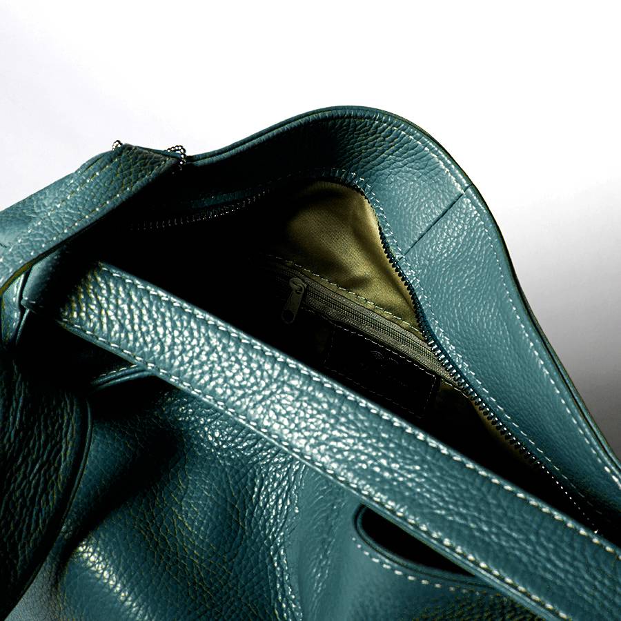 Laura Di Maggio VENICE – Zaino/borsa in pelle dollaro petrolio Qualità