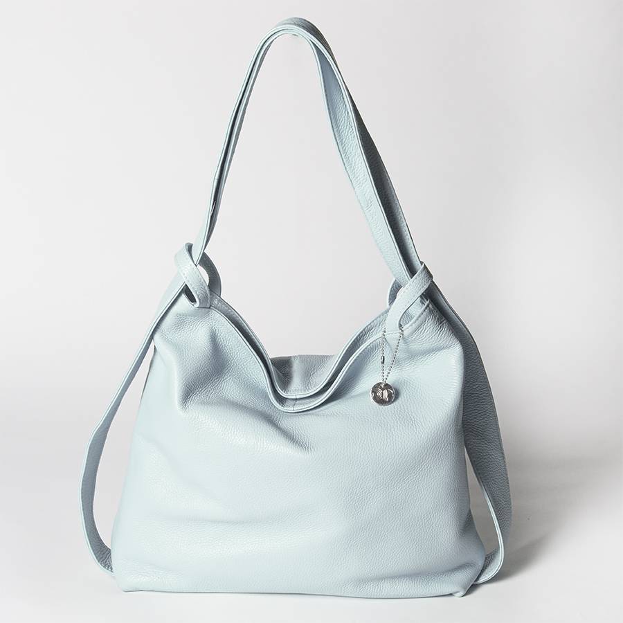 Laura Di Maggio VENICE – Zaino/borsa in pelle dollaro azzurro Vendita