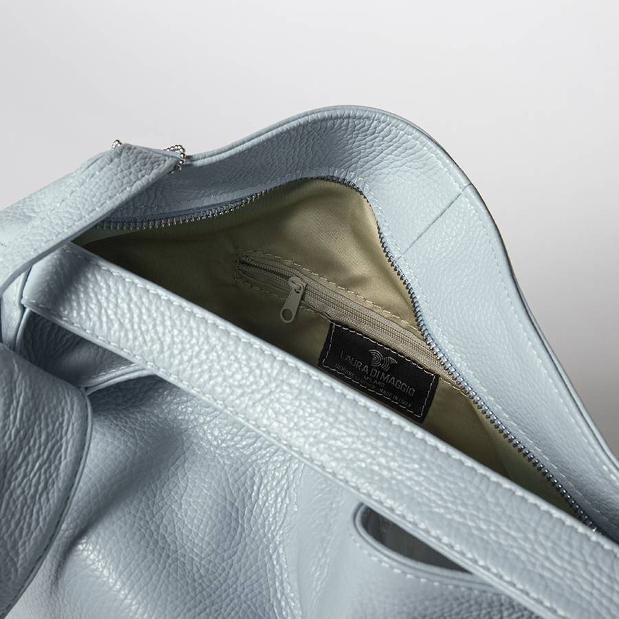 Laura Di Maggio VENICE – Zaino/borsa in pelle dollaro azzurro Vendita