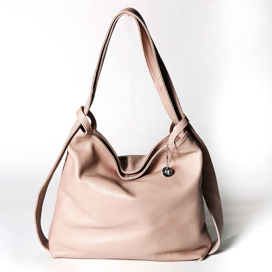 Laura Di Maggio VENICE – Zaino/borsa in pelle dollaro rosa Promozione