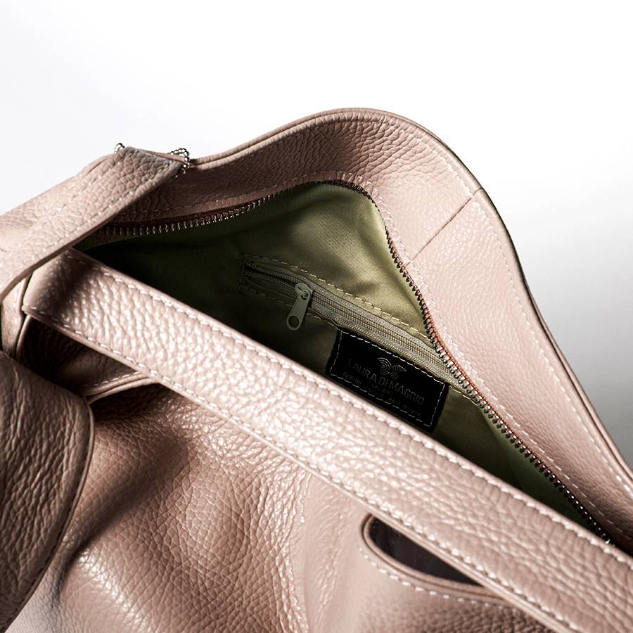 Laura Di Maggio VENICE – Zaino/borsa in pelle dollaro rosa Promozione