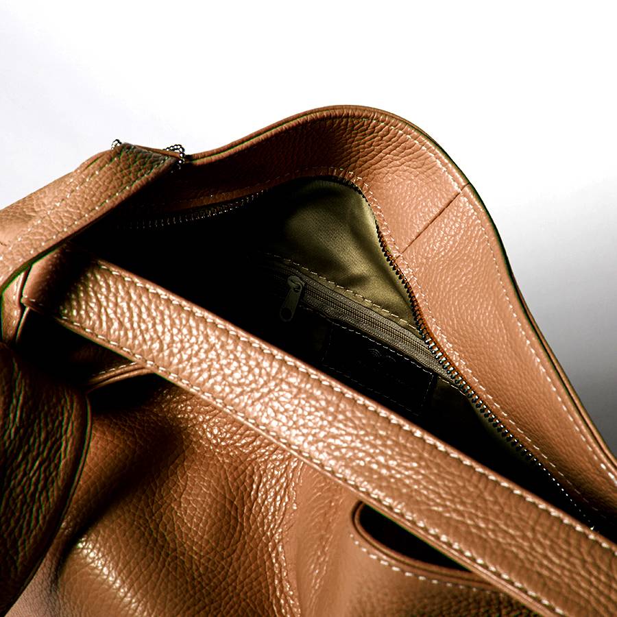 Laura Di Maggio VENICE – Zaino/borsa in pelle dollaro cuoio Spedizione Gratuita