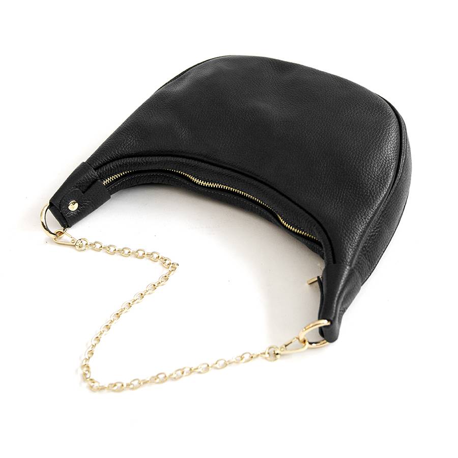 Laura Di Maggio MOON – Borsa a spalla in pelle nera Saldi Di Fabbrica