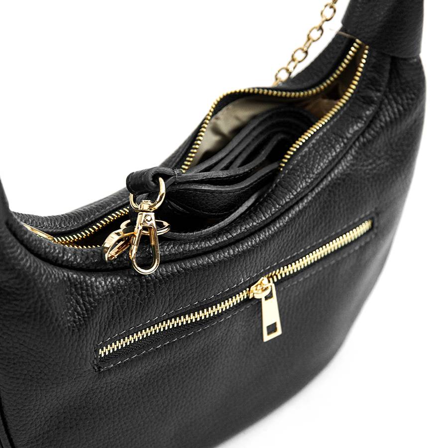 Laura Di Maggio MOON – Borsa a spalla in pelle nera Saldi Di Fabbrica