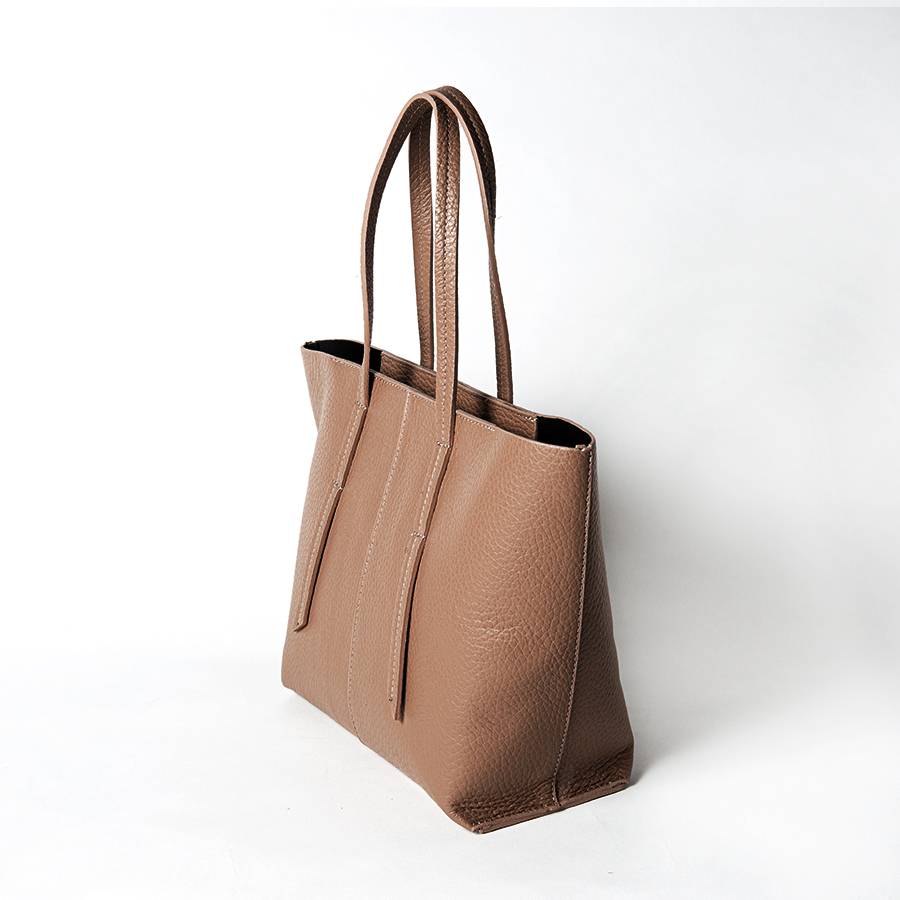 Laura Di Maggio MARGÒ Small – Shopper in pelle dollaro color bruciato Nuovo