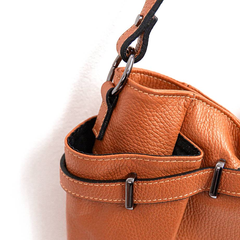 Laura Di Maggio ELYN – Borsa in pelle dollaro arancio Negozi Online
