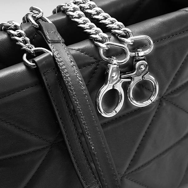 Laura Di Maggio RITA – borsa in pelle soft trapuntato nero Novità