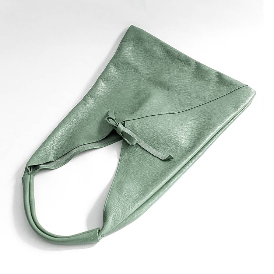 Laura Di Maggio LINA – Maxi sacca in pelle menta Vendita Calda