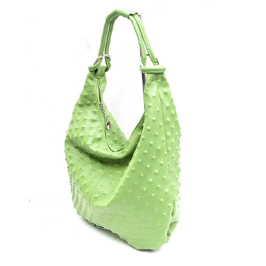 Laura Di Maggio ASIA – hobo bag in pelle stampa chiodo verde mela Moda