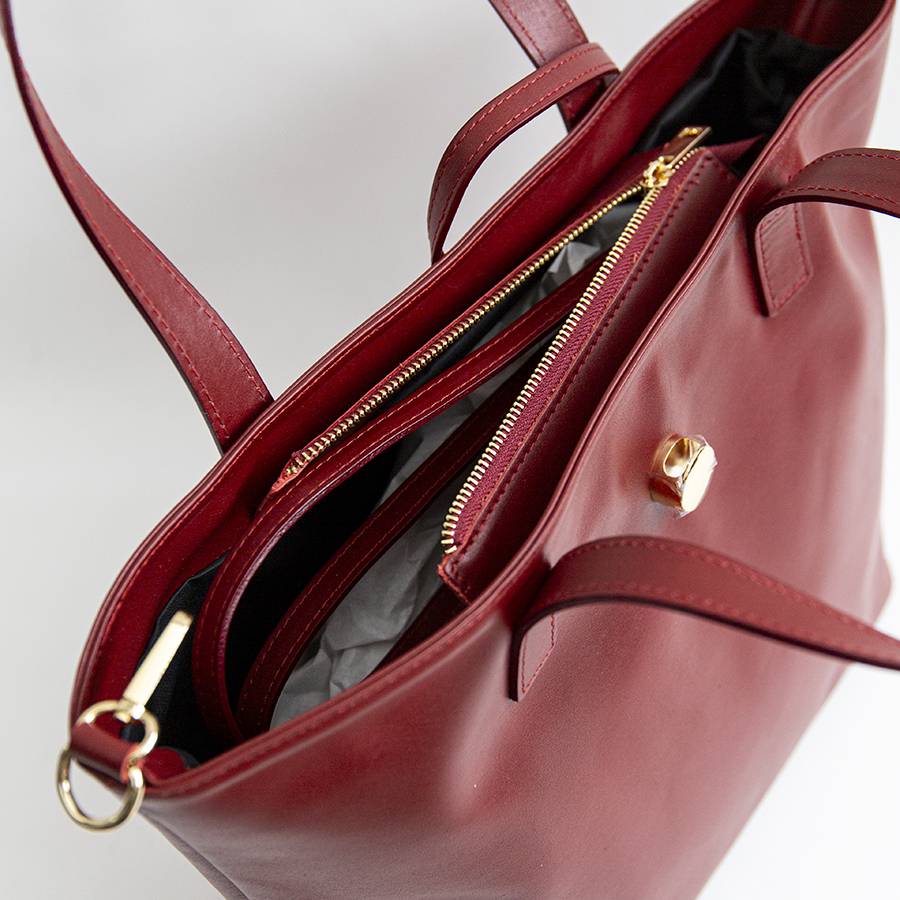 Laura Di Maggio LADY – shopping in pelle soft rubino 2025