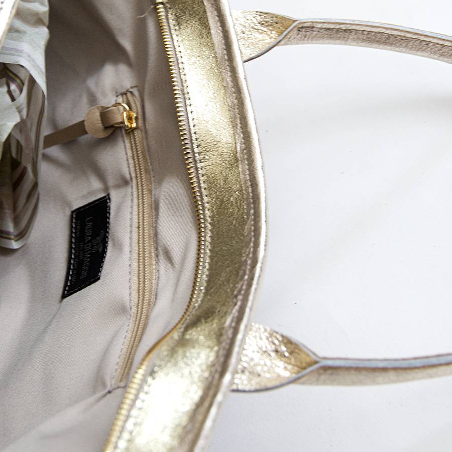 Laura Di Maggio ALTEA – shopping in pelle stampa chiodo bronzo Offerta