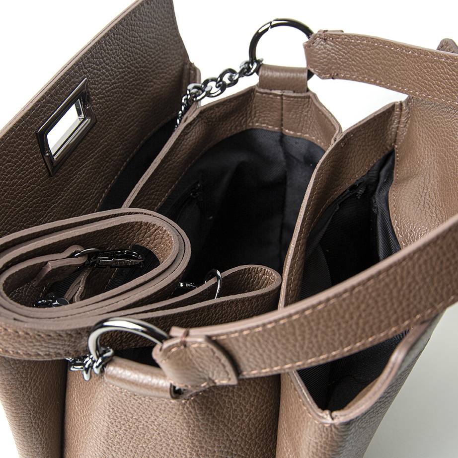 Laura Di Maggio LOLA – borsa in pelle dollaro cioccolato Offerte
