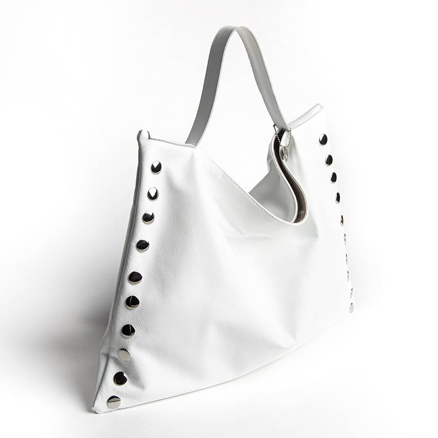 Laura Di Maggio JILLIAN BIG – Maxi borsa in pelle nappa bianca Negozi Online