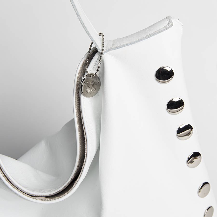 Laura Di Maggio JILLIAN BIG – Maxi borsa in pelle nappa bianca Negozi Online