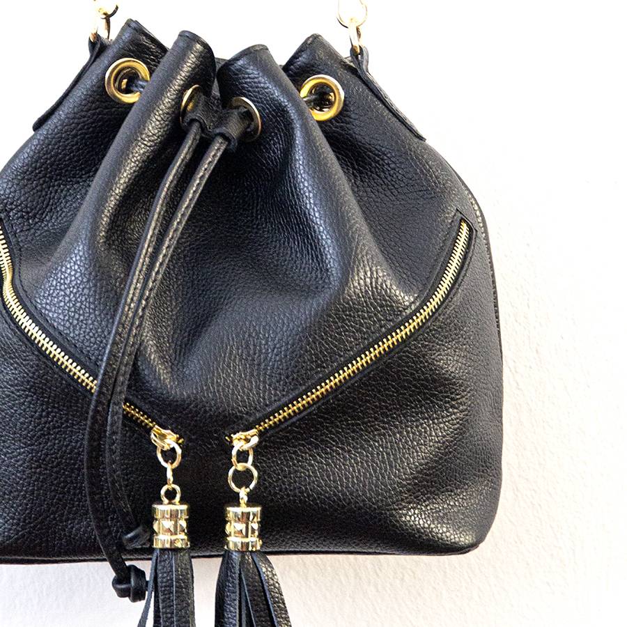 Laura Di Maggio BUCKET – secchiello in pelle nero Shopping Online