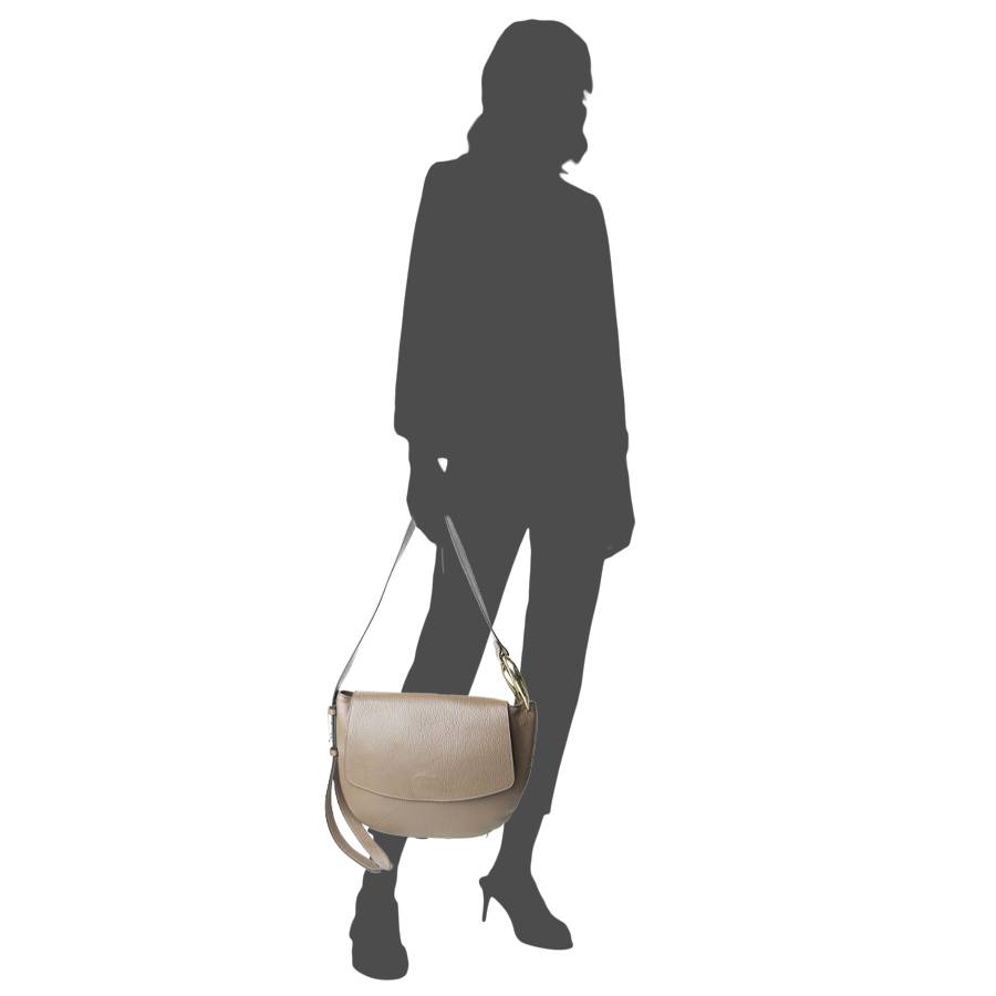Laura Di Maggio ZELDA – borsa a spalla in pelle taupe Affare Del Giorno