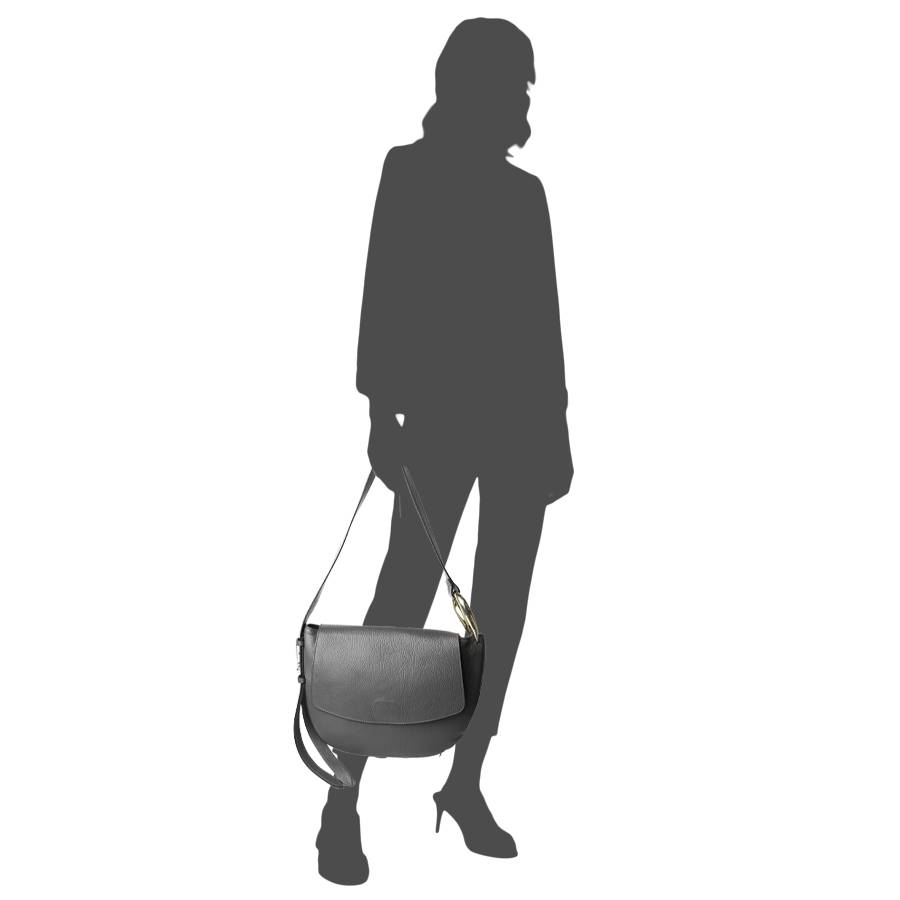 Laura Di Maggio ZELDA – borsa a spalla in pelle nera Prezzo Ridotto