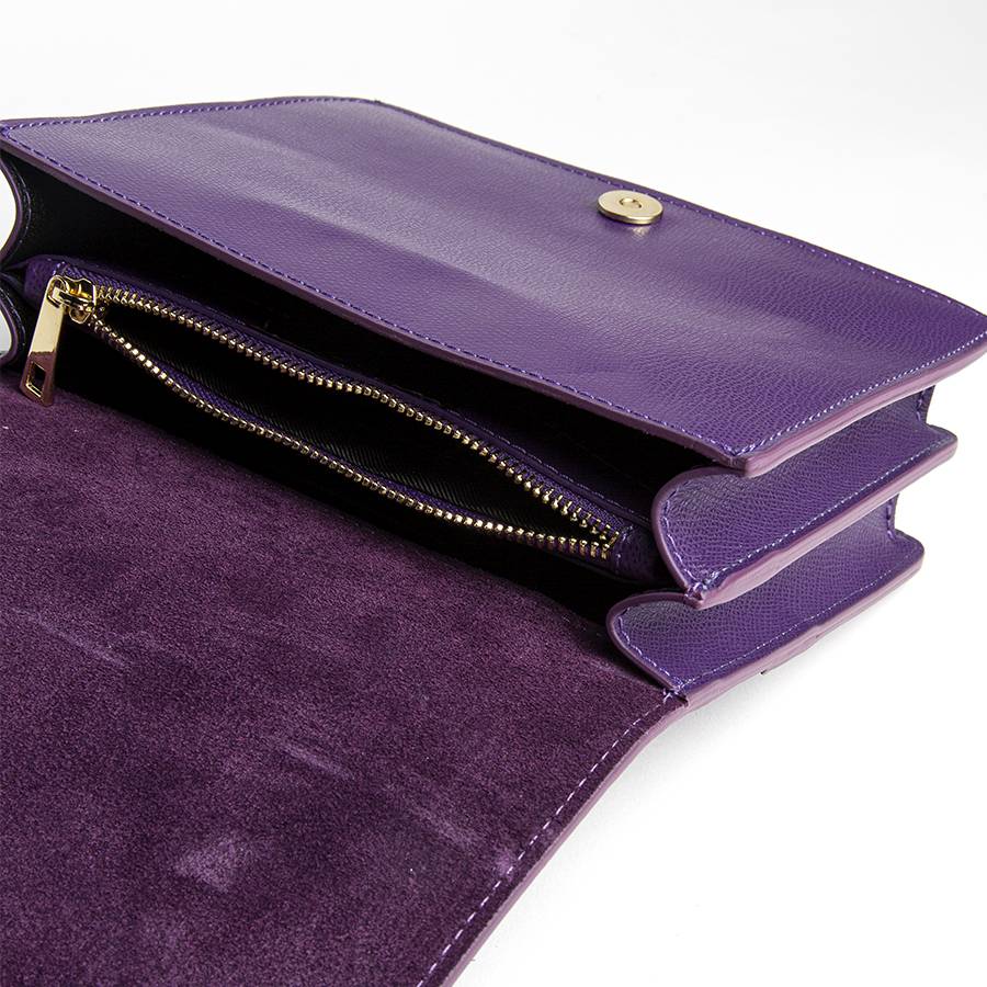 Laura Di Maggio LEA – Postina in pelle saffiano viola Saldi