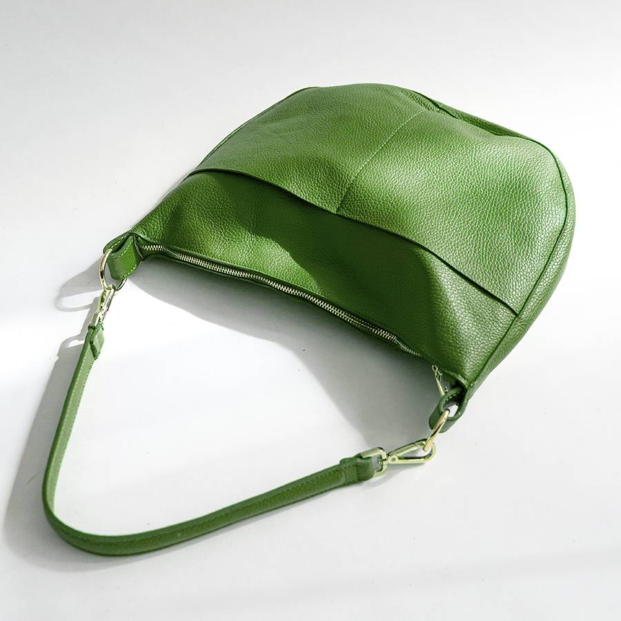 Laura Di Maggio LOREN – Sacca con tasche in pelle verde aloe Super sconto